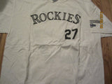 Colorado Rockies #27 Garrett Atkins T Shirt XL SGA