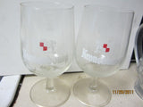 Kronenbourg Set Of Two 0.25ltr Beer Glasses Switzerland