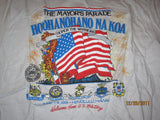 Honolulu Mayor's Parade 1991 T Shirt XL Military