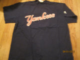 New York Yankees Script & Logo Navy T Shirt Large Adidas