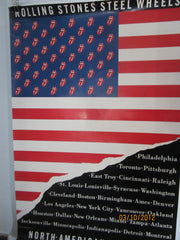 ROLLING STONES 1989 Steel Wheels North American Tour Poster RARE! 60 X 40 Inches