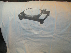 Classic TURNTABLE Grey T Shirt XL By Simple Plain Vinyl DJ Techno