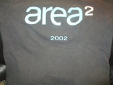 AREA 2 Concert 20002 UPSTAGING Crew Shirt Large MOBY The Orb DAVID BOWIE NEW ORDER