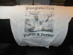PONGTOBER Played In DETROIT T Shirt Medium Beer Pong Spirit Of Detroit