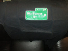 EXIT 69 BIG BEAVER Sign Black T Shirt Medium Detroit Area Troy