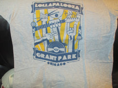 LOLLAPALOOZA 2010 Grant Park Chicago Logo & Line UP T Shirt Medium