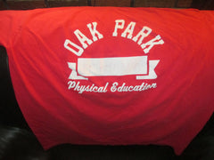 OAK PARK Physical Education Gym Class Red T Shirt XL High School Michigan