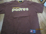 San Diego Padres Throwback Sewn Letters Brown Heavyweight T Shirt XL Nike