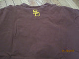 San Diego Padres Throwback Sewn Letters Brown Heavyweight T Shirt XL Nike