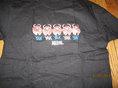 Nepal Yak! Yak! Yak! Embroidered Logo T shirt Medium