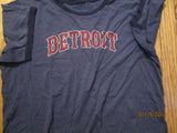 Detroit Vintage Fit Blue Ringer T Shirt Large Pure Detroit