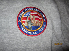 9-11 Memorial Field New York City Embroidered Logo T Shirt Large