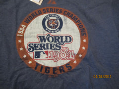 Detroit Tigers 1984 World Series Champions Repro T Shirt Large New W/Tag