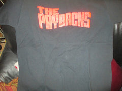 THE PAYBACKS Logo Black T Shirt Large Detroit Garage Rock Band