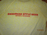Stroh's Beer Distressed Yellow Shirt Medium New With Tag Detroit