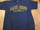 Late Show With David Letterman Logo Navy T Shirt Large