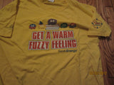 Saskatchewan Energy Get that Warm Fuzzy Feeling Yellow T Shirt XL Canada