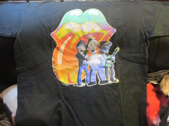 ROLLING STONES Mick & Keith On The Simpsons Black T Shirt Large