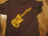 Paul Frank Guitar Logo Vintage Fit Brown T Shirt Small