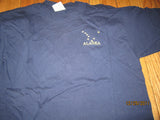 Alaska Embroidered Logo Navy T shirt Large