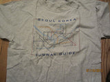 Seoul South Korea Subway Map Grey T Shirt XL