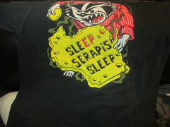 SLEEP SERAPIS SLEEP Badger State Cheese Metal Black T Shirt Large Wisconsin