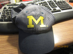 Michigan Wolverines Plaid Block M Snapback Hat Small/Medium