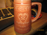 Ballantine Beer Sing Along With Vintage Ceramic Beer Stein