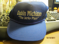 Dublin Michigan "The Jerky Place" Blue Mesh Trucker Snapback Hat