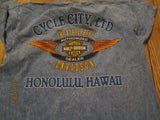 Harley Davidson Honolulu Hawaii Blue T Shirt Medium