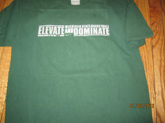 Michigan State Basketball Izzone  Green T Shirt Large Nike