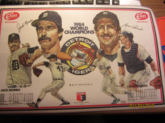 Detroit Tigers 1984 Big Boy Placemat Jack Morris & Lance Parrish