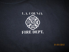 Los Angeles County Fire Dept Engine 51 T Shirt XXL