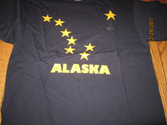 Alaska Flag Large Logo Navy T Shirt Large