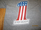 Detroit #1 Old Harley Logo T Shirt Large