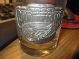 Detroit Red Wings 2002 Stanley Cup Champs Glass W/Metal Logo