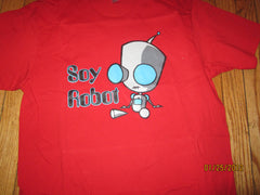Soy Robot Cartoon Red T Shirt Medium