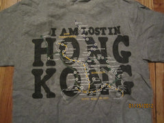 Hong Kong Subway Map Grey T Shirt Medium