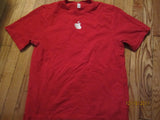Apple Embroidered Logo Red T Shirt Medium
