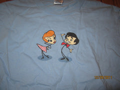 I Love Lucy Cartoon Logo T Shirt Medium Lucy & Ricky