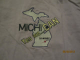 Michigan Yes We Can Embroidered Logo T Shirt XL Inspec
