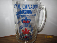 Royal Canadian Legion #255 Windsor Ontario 1974 Heavyweight Glass Beer Mug