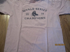 Boston Red Sox 2004 World Series Champions Pink T Shirt Large