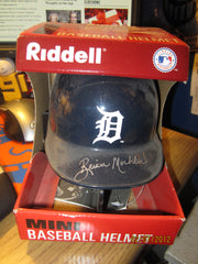 Detroit Tigers 1997 Mini Helmet Riddell Signed Brian Moehler