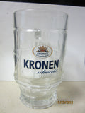 Kronen Schmeckt. 0.5ltr Heavyweight German Glass Beer Stein