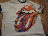 Rolling Stones 2002 Licks Tour HUGE Multi Color Tongue Ringer T Shirt Large
