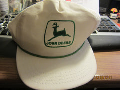 John Deere Vintage Logo White Adjustable Hat
