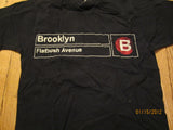 NYC Subway Brooklyn Flatbush Ave Sign T Shirt Medium