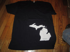 Proper State Of Michigan Navy Vintage Fit T Shirt XL