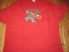 Captain America Logo Red T Shirt XL